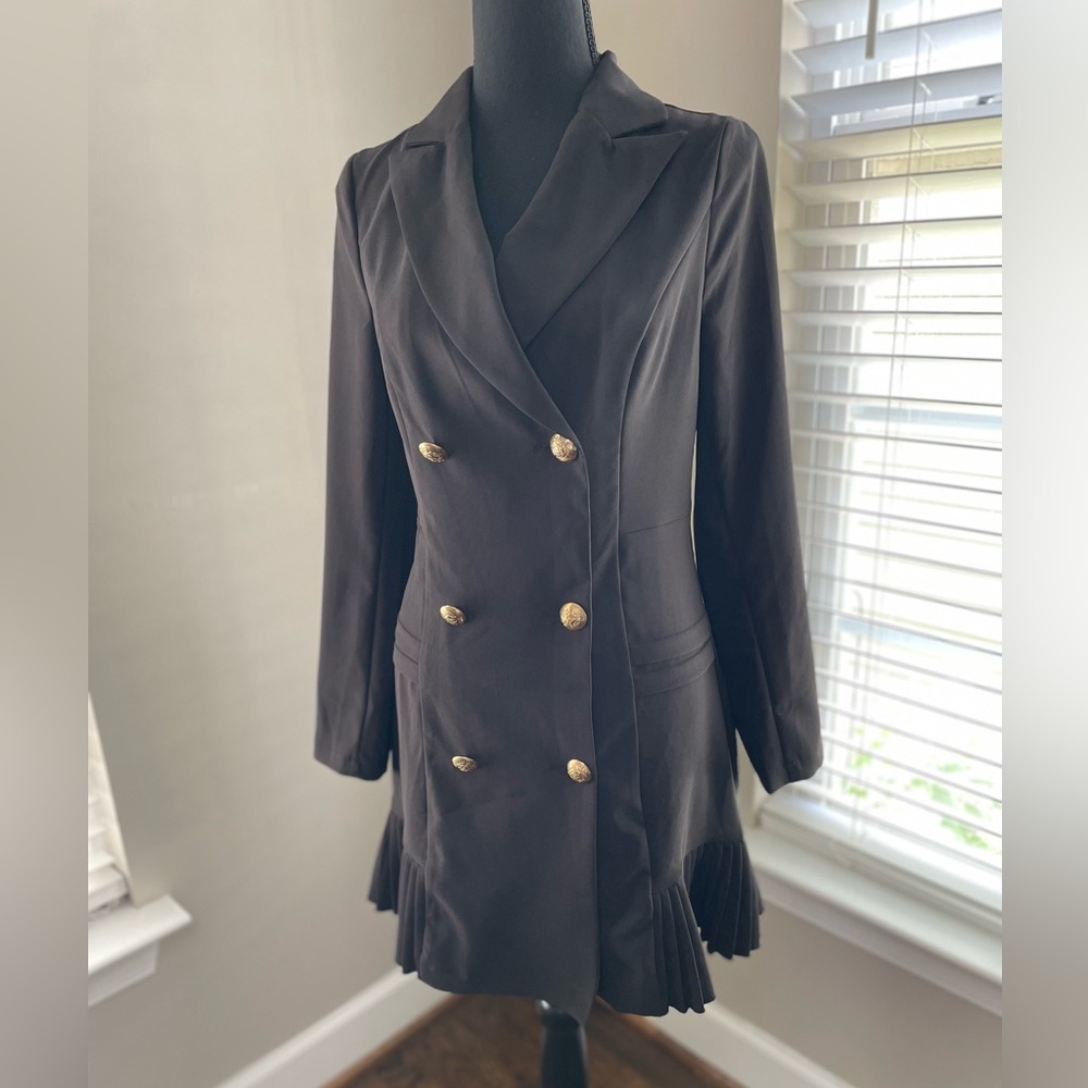 Simple Black Satin Lined Jacket - image 1